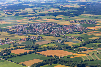 Vue aérienne de Reisbach dans le département Bavière, Allemagne