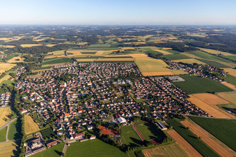 Vue oblique de Reisbach dans le département Bavière, Allemagne