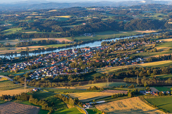 Vue aérienne de Quartier Pleinting in Vilshofen an der Donau dans le département Bavière, Allemagne