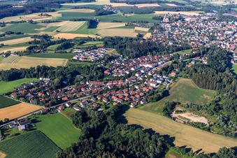 Vue aérienne de Ver à Vilsbiburg dans le département Bavière, Allemagne