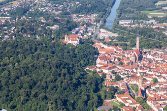 Photographie aérienne de Vieille ville Landshut à Landshut dans le département Bavière, Allemagne