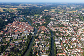 Photographie aérienne de Landshut dans le département Bavière, Allemagne