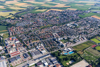 Vue aérienne de Ergolding dans le département Bavière, Allemagne