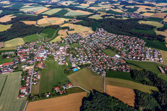 Vue aérienne de Quartier Obergambach in Hohenthann dans le département Bavière, Allemagne