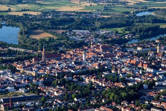 Vue aérienne de Straubing dans le département Bavière, Allemagne