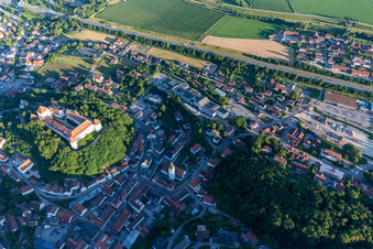 Vue aérienne de Quartier Hungersdorf in Wörth an der Donau dans le département Bavière, Allemagne