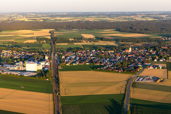 Photographie aérienne de Sünching dans le département Bavière, Allemagne