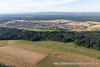 Vue aérienne de Hambrücken dans le département Bade-Wurtemberg, Allemagne