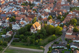 Photographie aérienne de Saint-Barthélemy à Zeiskam dans le département Rhénanie-Palatinat, Allemagne