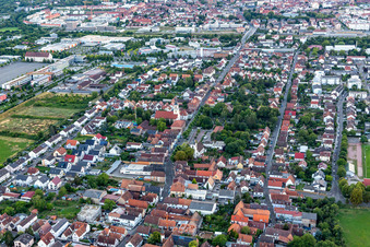 Quartier Queichheim in Landau in der Pfalz dans le département Rhénanie-Palatinat, Allemagne vue du ciel