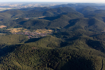 Vue aérienne de Birkenhördt dans le département Rhénanie-Palatinat, Allemagne