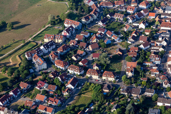 Quartier Maximiliansau in Wörth am Rhein dans le département Rhénanie-Palatinat, Allemagne vue du ciel