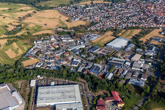 Vue aérienne de Zone industrielle Industriestr à Hagenbach dans le département Rhénanie-Palatinat, Allemagne