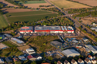 Vue aérienne de BAUHAUS Haßloch à Haßloch dans le département Rhénanie-Palatinat, Allemagne