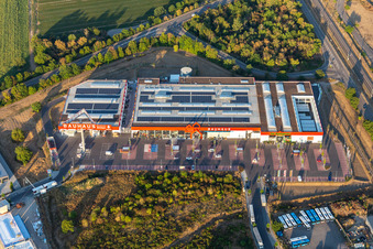 Vue aérienne de BAUHAUS Haßloch à Haßloch dans le département Rhénanie-Palatinat, Allemagne