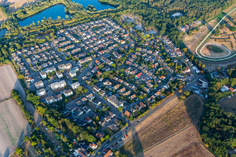 Vue oblique de Haßloch dans le département Rhénanie-Palatinat, Allemagne