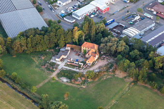Vue d'oiseau de Quartier Minderslachen in Kandel dans le département Rhénanie-Palatinat, Allemagne