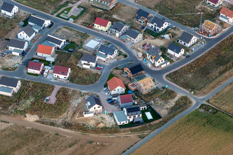 Vue aérienne de Nouvelle zone de développement K2, Narzissenweg à Kandel dans le département Rhénanie-Palatinat, Allemagne