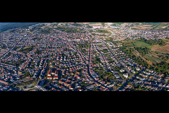Vue oblique de Schifferstadt dans le département Rhénanie-Palatinat, Allemagne