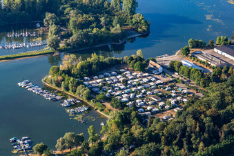 Vue aérienne de Camping de Reffenthal à Speyer dans le département Rhénanie-Palatinat, Allemagne