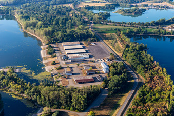 Vue aérienne de Zone d'entraînement aquatique de Reffenthal à Speyer dans le département Rhénanie-Palatinat, Allemagne