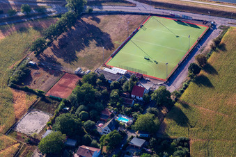 Vue aérienne de Club de hockey Blau-Weiss Speyer eV à Speyer dans le département Rhénanie-Palatinat, Allemagne
