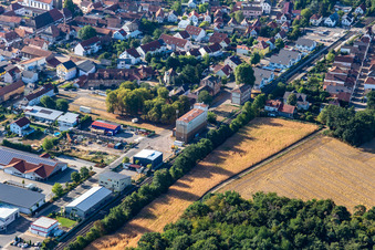 Rheinzabern dans le département Rhénanie-Palatinat, Allemagne hors des airs