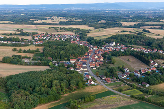 Vue aérienne de Neewiller-près-Lauterbourg dans le département Bas Rhin, France