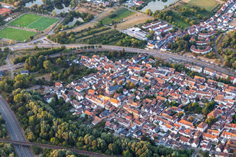 Photographie aérienne de Quartier Knielingen in Karlsruhe dans le département Bade-Wurtemberg, Allemagne