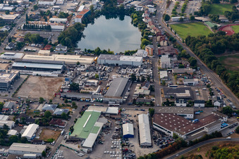 Vue aérienne de RONAL GmbH devant le Waldsee à Forst dans le département Bade-Wurtemberg, Allemagne