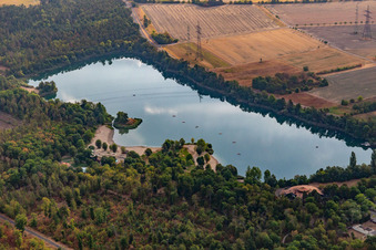 Vue aérienne de Parc de loisirs Heidesee à Forst dans le département Bade-Wurtemberg, Allemagne