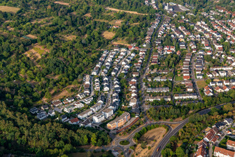 Vue aérienne de Weiherbergstr à Bruchsal dans le département Bade-Wurtemberg, Allemagne