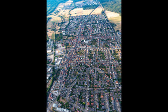 Quartier Blankenloch in Stutensee dans le département Bade-Wurtemberg, Allemagne d'en haut