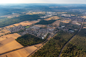 Photographie aérienne de Quartier Büchig in Stutensee dans le département Bade-Wurtemberg, Allemagne