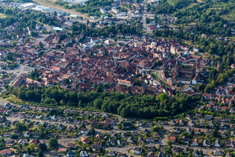 Wissembourg dans le département Bas Rhin, France d'en haut