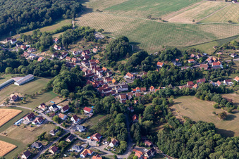 Vue d'oiseau de Drachenbronn-Birlenbach dans le département Bas Rhin, France