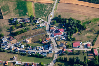 Vue aérienne de Garage BAKATSELOS & Fils à Schœnenbourg dans le département Bas Rhin, France