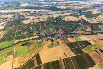 Dierbach dans le département Rhénanie-Palatinat, Allemagne depuis l'avion