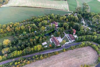 Vue oblique de Camping SAS Forge de Sainte Marie à Thonnance-les-Moulins dans le département Haute Marne, France