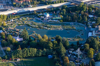 Vue aérienne de Léolandia à Capriate San Gervasio dans le département Bergamo, Italie