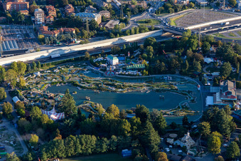 Vue aérienne de Léolandia à Capriate San Gervasio dans le département Bergamo, Italie