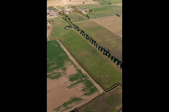 Vue aérienne de Gradella Via Maggiore à Pandino dans le département Cremona, Italie