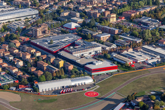 Circuit de Formule 1 de Ferrari, Pista di Fiorano, Circuito di Fiorano à Fiorano Modenese dans le département Modena, Italie vue d'en haut