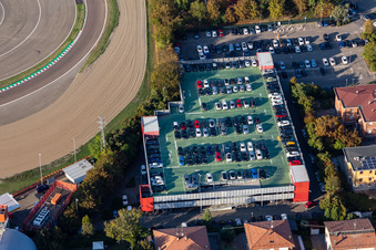 Vue aérienne de Circuit de Formule 1 de Ferrari, Pista di Fiorano, Circuito di Fiorano à Fiorano Modenese dans le département Modena, Italie
