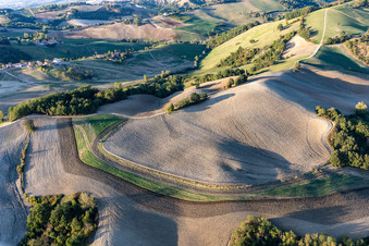 Vue aérienne de Fiorano Modenese dans le département Modena, Italie