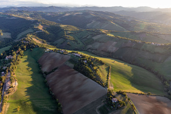 Vue aérienne de Albinea dans le département Reggio Emilia, Italie