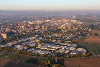Vue aérienne de Rubiera dans le département Reggio Emilia, Italie