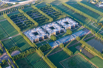 Vue aérienne de Siège social de Max Mara à Reggio nell’Emilia dans le département Reggio Emilia, Italie