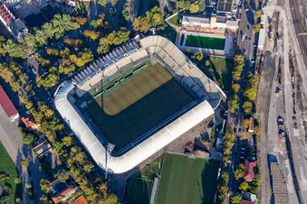 Vue aérienne de Stade Alberto Braglia du Modena Football Club sr à Modena dans le département Modena, Italie