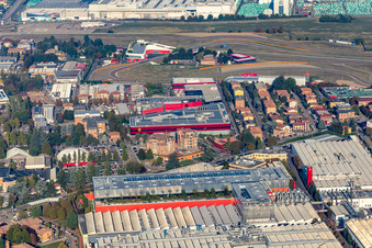 Ferrari SPA à Maranello dans le département Modena, Italie vue d'en haut